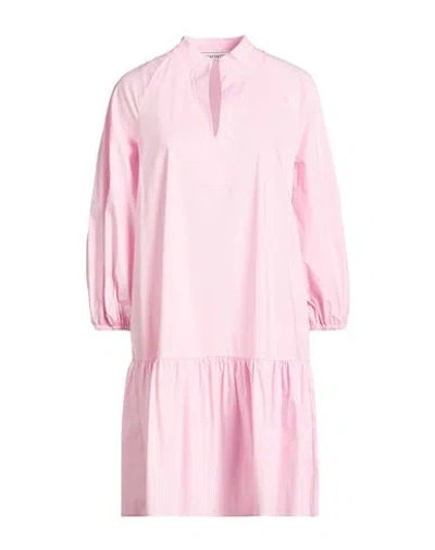 Shirtaporter Woman Mini Dress Light Pink Size 8 Cotton, Polyamide, Elastane