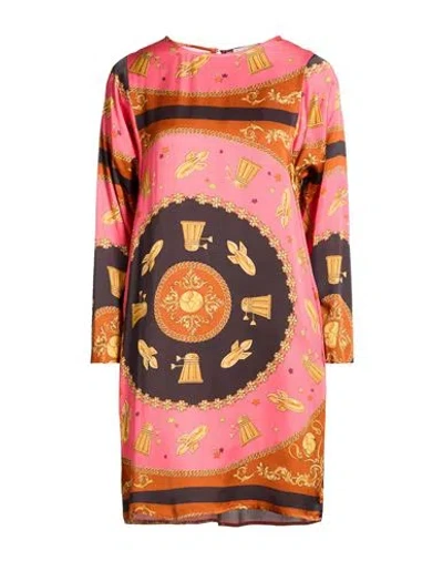 Shirtaporter Woman Mini Dress Magenta Size 4 Viscose, Elastane In Pink