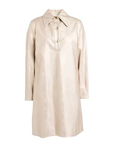 Shirtaporter Woman Mini Dress Platinum Size 14 Polyurethane, Viscose