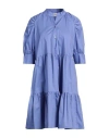 Shirtaporter Woman Mini Dress Purple Size 10 Cotton