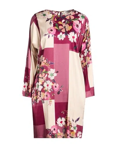 Shirtaporter Woman Mini Dress Purple Size 12 Viscose, Elastane
