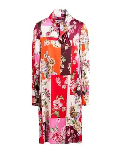 Shirtaporter Woman Mini Dress Red Size 10 Viscose, Elastane