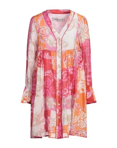 Shirtaporter Woman Mini Dress Red Size 14 Cotton