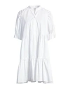Shirtaporter Woman Mini Dress White Size 10 Cotton In White