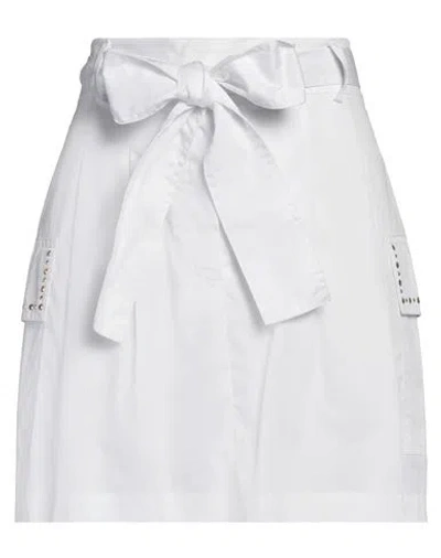 Shirtaporter Woman Mini Skirt White Size 4 Cotton