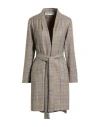 Shirtaporter Woman Overcoat & Trench Coat Beige Size 10 Polyester, Viscose, Elastane In Gray