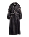 Shirtaporter Woman Overcoat & Trench Coat Black Size 10 Polyester In Black