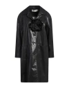 Shirtaporter Woman Overcoat & Trench Coat Black Size 8 Cotton, Polyurethane In Black