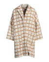 Shirtaporter Woman Coat Marigold Size 10 Cotton, Viscose, Polyamide, Acrylic, Stipa Tenacissima In Yellow