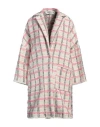 Shirtaporter Woman Coat Pink Size 10 Cotton, Viscose, Polyamide, Acrylic, Stipa Tenacissima In Pink