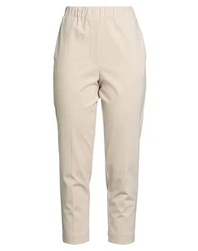 Shirtaporter Woman Pants Beige Size 10 Cotton, Nylon, Elastane In Sand