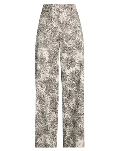 Shirtaporter Woman Pants Beige Size 10 Cotton In Gray