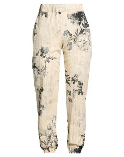 Shirtaporter Woman Pants Beige Size 10 Cotton In Neutral