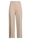Shirtaporter Woman Pants Beige Size 12 Viscose, Lurex, Polyester, Elastane