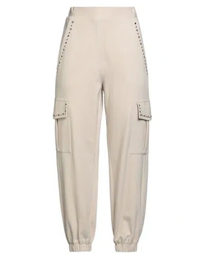 Shirtaporter Woman Pants Beige Size 8 Viscose, Nylon, Elastane In Sand