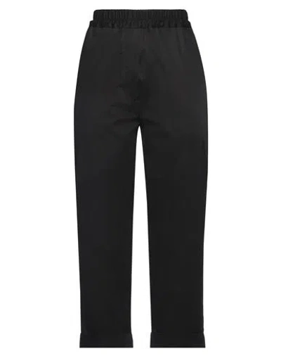 Shirtaporter Woman Pants Black Size 10 Cotton