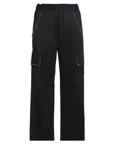 Shirtaporter Woman Pants Black Size 6 Cotton