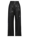 Shirtaporter Woman Pants Black Size 6 Cotton, Polyurethane