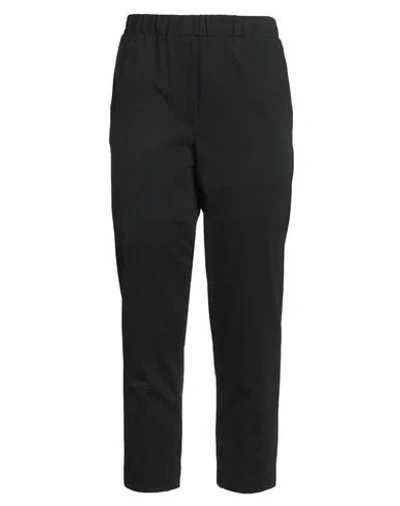 Shirtaporter Woman Pants Black Size 8 Cotton, Nylon, Elastane