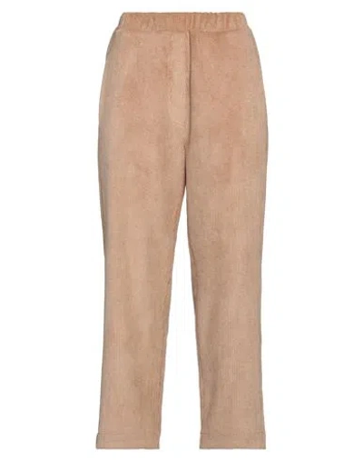 Shirtaporter Woman Pants Camel Size 10 Polyester, Nylon, Elastane In Beige