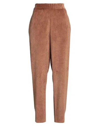 Shirtaporter Woman Pants Camel Size 12 Polyester, Nylon, Elastane