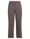 Shirtaporter Woman Pants Chocolate Brown Size 12 Polyester, Viscose, Elastane