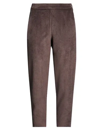 Shirtaporter Woman Pants Dark Brown Size 12 Polyester, Nylon, Elastane In Blue