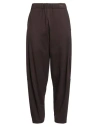 Shirtaporter Woman Pants Dark Brown Size 12 Viscose, Nylon, Elastane