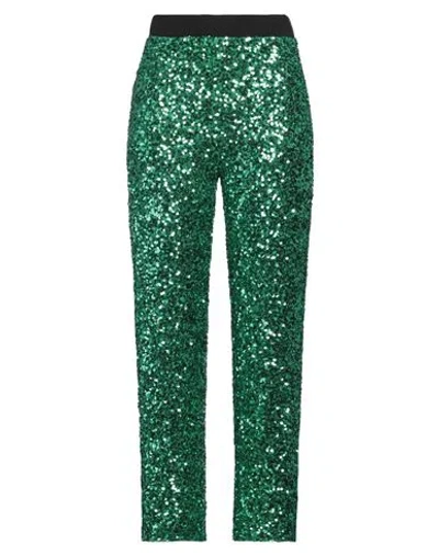 Shirtaporter Woman Pants Emerald Green Size 4 Polyester, Elastane In Blue