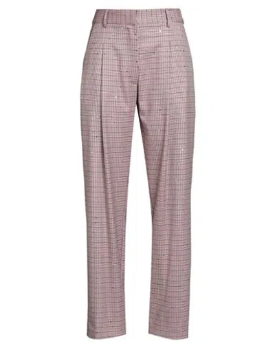 Shirtaporter Woman Pants Garnet Size 12 Polyester, Viscose, Elastane In Red