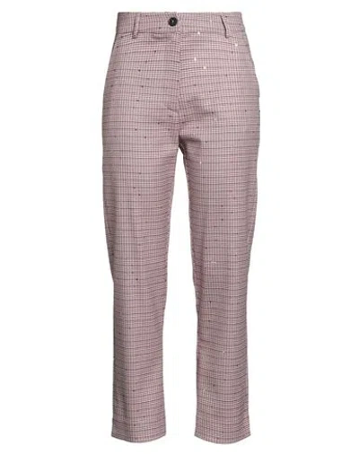 Shirtaporter Woman Pants Garnet Size 6 Polyester, Viscose, Elastane In Red