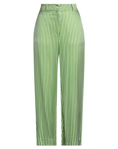 Shirtaporter Woman Pants Green Size 6 Viscose, Silk