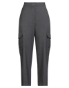 Shirtaporter Woman Pants Grey Size 12 Polyester, Viscose, Elastane