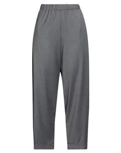 Shirtaporter Woman Pants Grey Size 12 Polyester, Viscose, Elastane In Gray