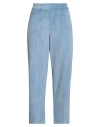 Shirtaporter Woman Pants Light Blue Size 12 Polyester, Nylon, Elastane