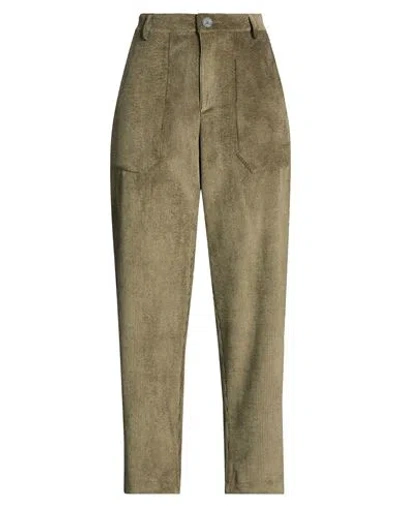 Shirtaporter Woman Pants Military Green Size 12 Polyester, Nylon, Elastane