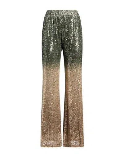 Shirtaporter Woman Pants Military Green Size S Polyester