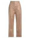 Shirtaporter Woman Pants Sand Size 8 Cotton, Polyurethane In Beige