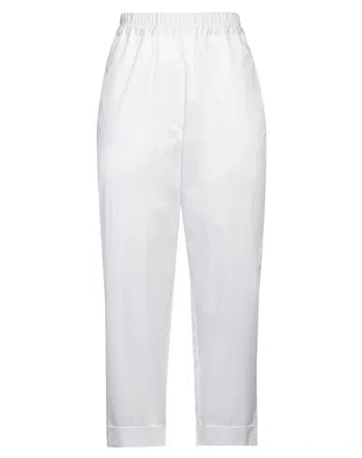 Shirtaporter Woman Pants White Size 10 Cotton