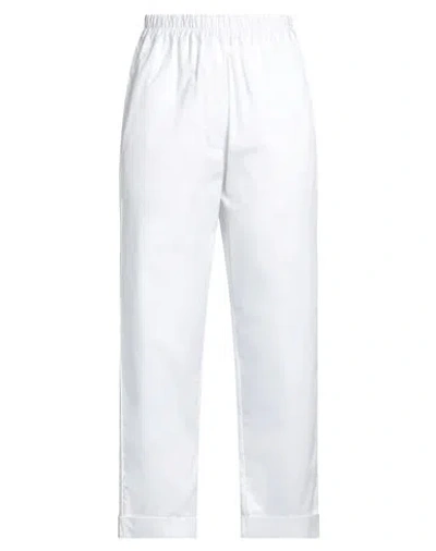 Shirtaporter Woman Pants White Size 10 Cotton