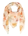 Shirtaporter Woman Scarf Ivory Size - Cotton, Silk In White