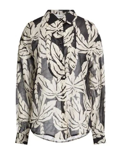 Shirtaporter Woman Shirt Black Size 10 Cotton