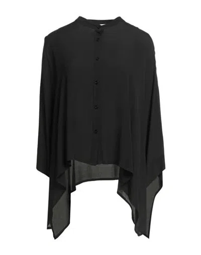 Shirtaporter Woman Shirt Black Size 6 Viscose, Elastane