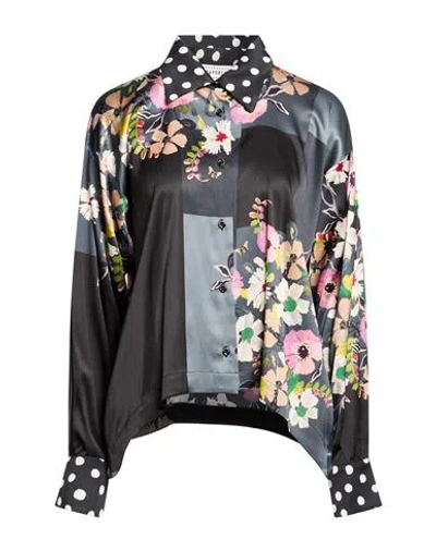 Shirtaporter Woman Shirt Black Size 6 Viscose, Elastane