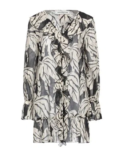 Shirtaporter Woman Shirt Black Size 8 Cotton, Silk