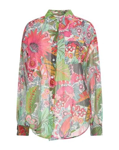 Shirtaporter Woman Shirt Fuchsia Size 10 Cotton, Silk In Pink