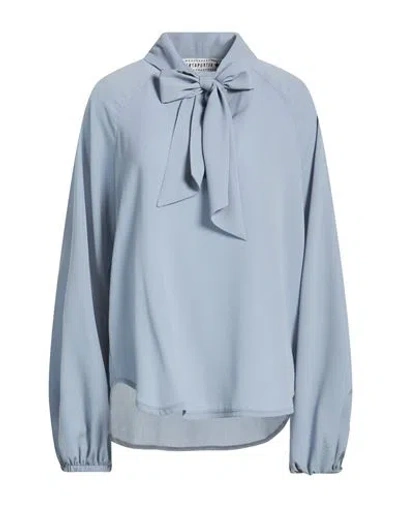 Shirtaporter Woman Shirt Light Blue Size 12 Polyester