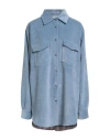 Shirtaporter Woman Shirt Light Blue Size 12 Polyester, Nylon, Elastane