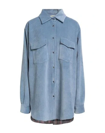 Shirtaporter Woman Shirt Light Blue Size 12 Polyester, Nylon, Elastane