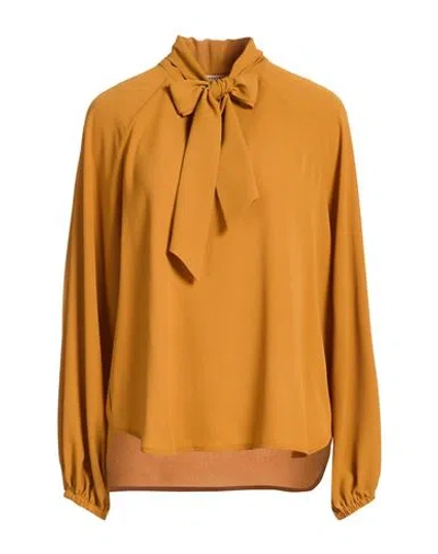 Shirtaporter Woman Shirt Marigold Size 12 Polyester In Yellow